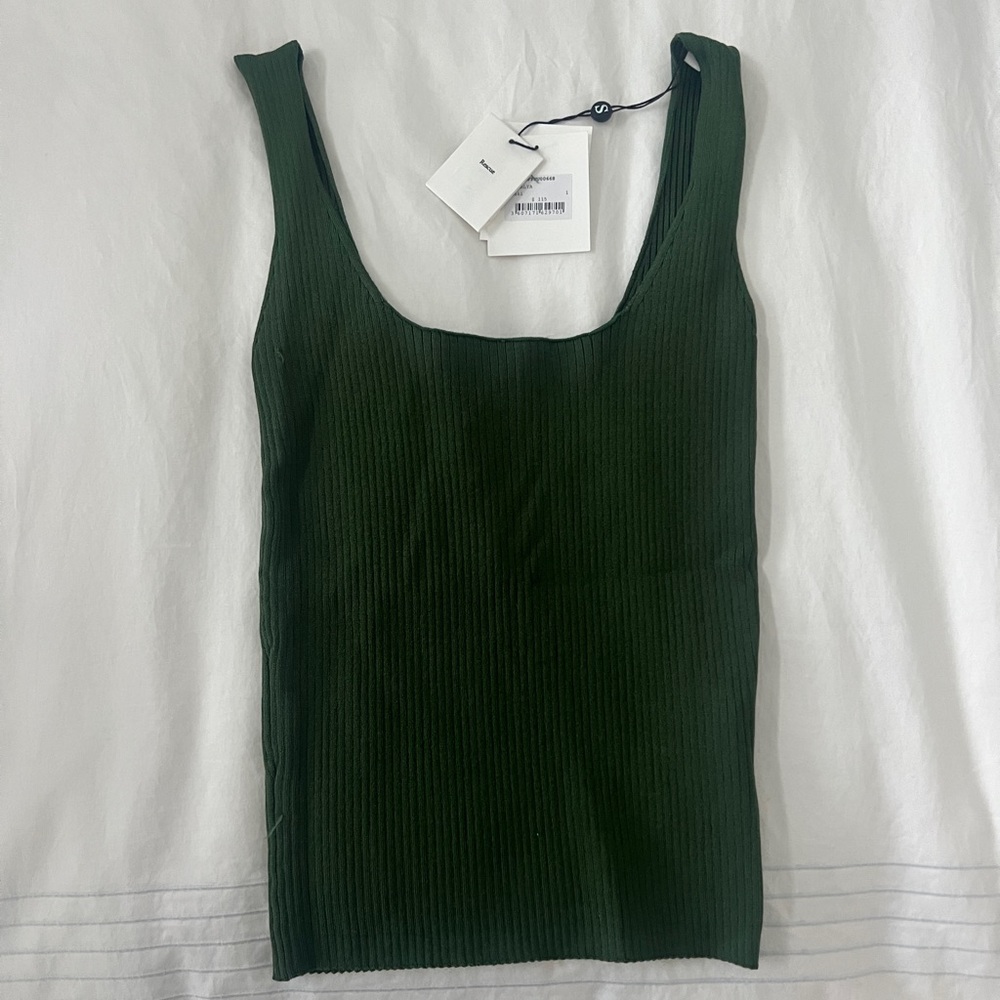 BRAND NEW Sandro Green Kaki Ribbed Tank Top (20% OFF!)